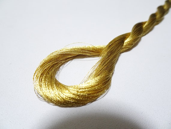 Japanese Vintage Rare Superb 24K Gold Leaf Thread 100M Embroidery