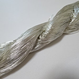 Japanese vintage real silver leaf thread kinkoma embroidery S14 100M image 4