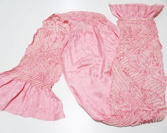 Japanese Kimono Silk Obi Age Shibori  13759