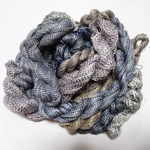 Japanese Vintage Super Rare Mud Dyeing kasuri loose Twisted Silk Thread Various Sets Embroidery & weave 13593