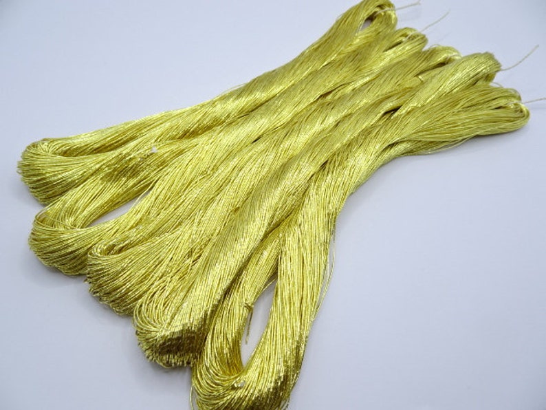 Limited 16 Japanese vintage Superb gold leaf thread 5 sets embroidery 6951 0.50mm zdjęcie 1
