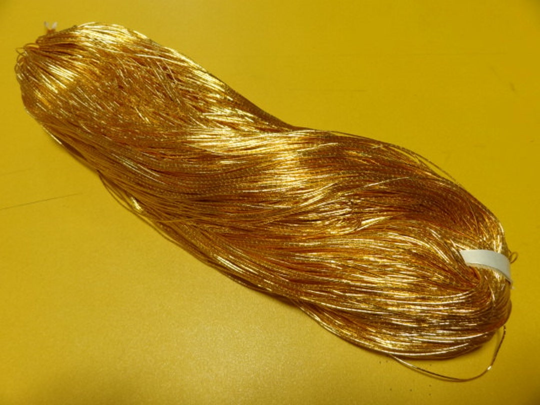 Vintage Japanese Kinkoma Thread (AKA Japan Thread) Bright Gold, 10yds, Boho Bazaar