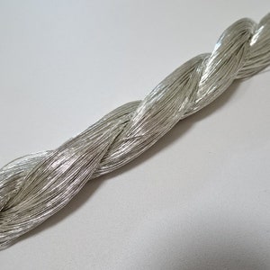 Japanese vintage real silver leaf thread kinkoma embroidery S8 100M 0.50mm image 4