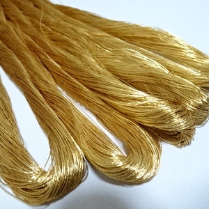 Limited 28 Japanese vintage Superb gold leaf thread 5 sets embroidery 6798 0.40mm image 5