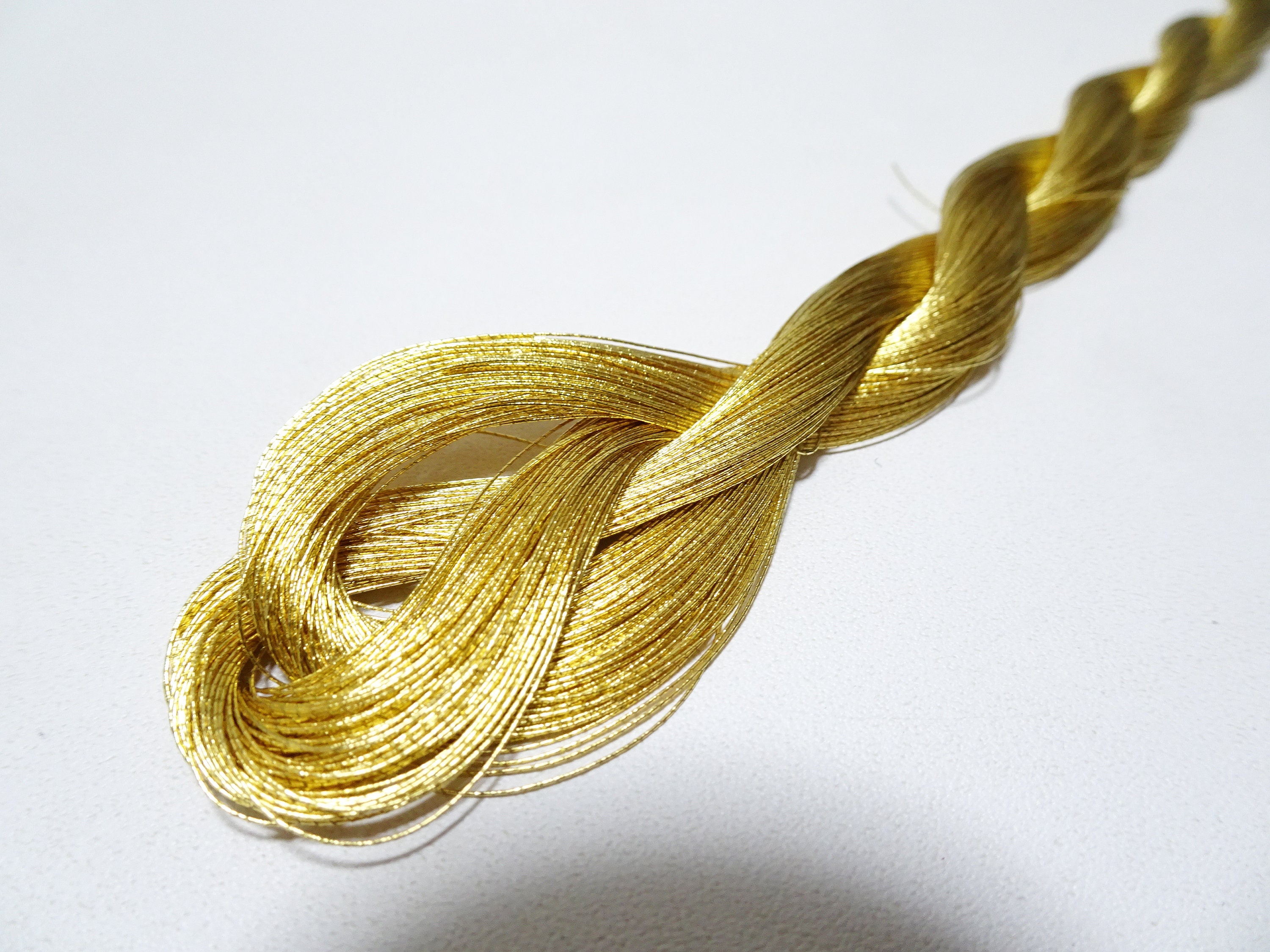 Japanese Vintage Rare Superb 24K Gold Leaf Thread 100M Embroidery 2 0 ...