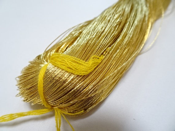 Twisted Gold Metal Metallic Embroidery Thread // 10 25 50 Yards