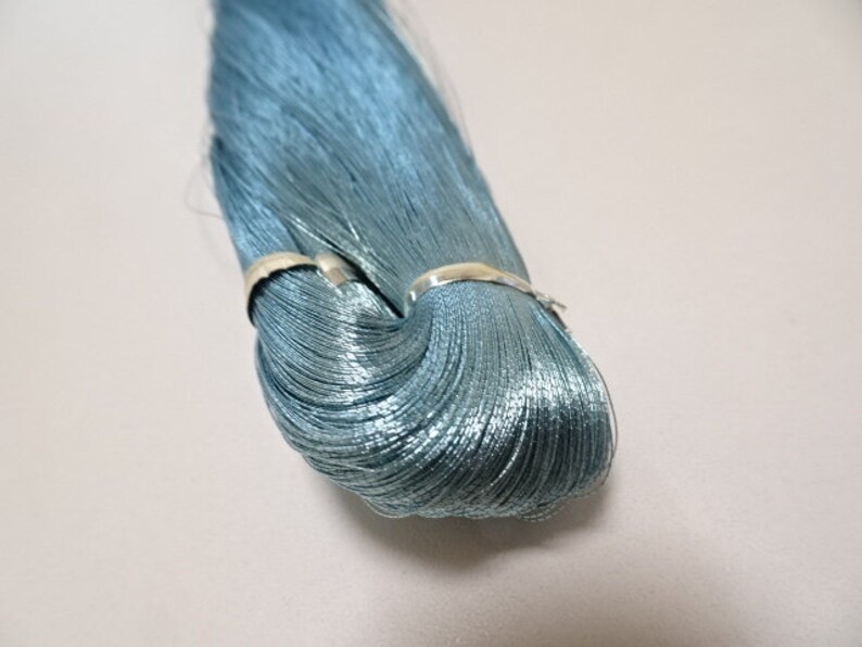 Japanese vintage rare Superb pure silver leaf thread color L4 2000M image 5