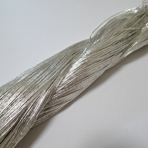 Japanese vintage real silver leaf thread kinkoma embroidery S18 100M image 4