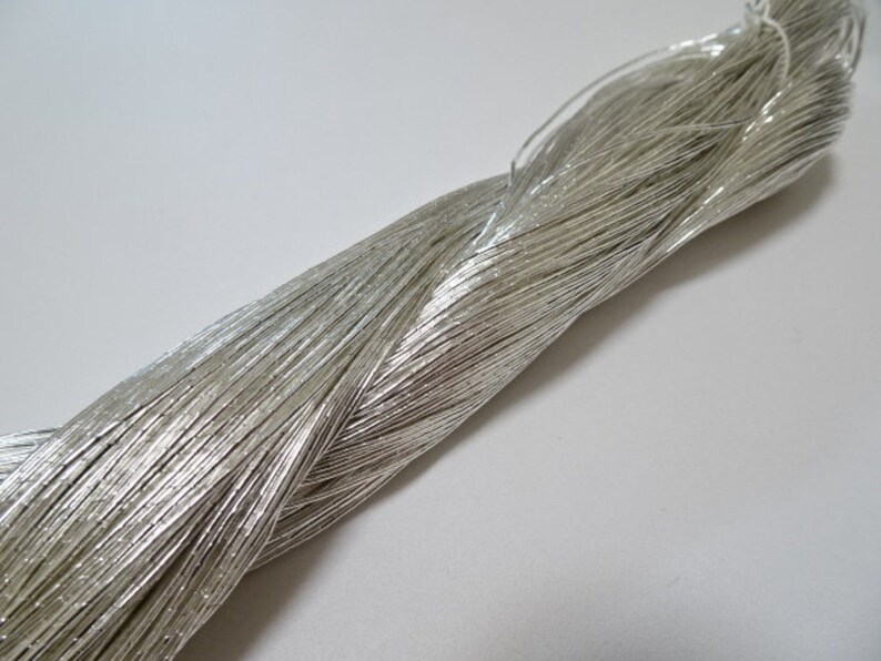 Japanese vintage real silver leaf thread kinkoma embroidery S18 100M image 4