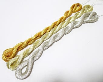 日本製ヴィンテージ 希少 二重巻き 本物の銀糸と金箔糸 3セット 300m