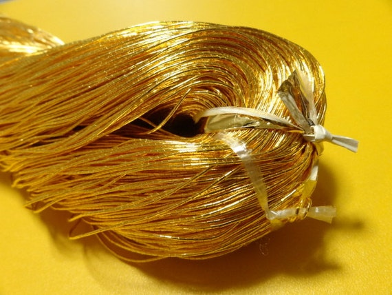 Japanese Vintage Gold Leaf Thread Kinkoma Embroidery 123