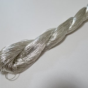 Japanese vintage real silver leaf thread kinkoma embroidery S8 100M 0.50mm image 2