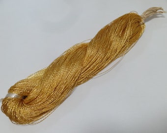 Raro filo vintage giapponese Double Twist in foglia d'oro di alta classe 4 ricamo 250M