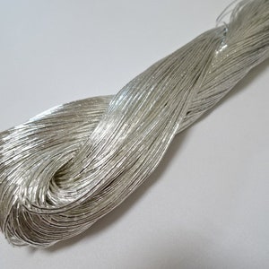Japanese vintage real silver leaf thread kinkoma embroidery S18 100M image 3