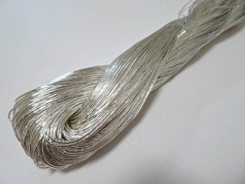 Japanese vintage real silver leaf thread kinkoma embroidery S18 100M image 3