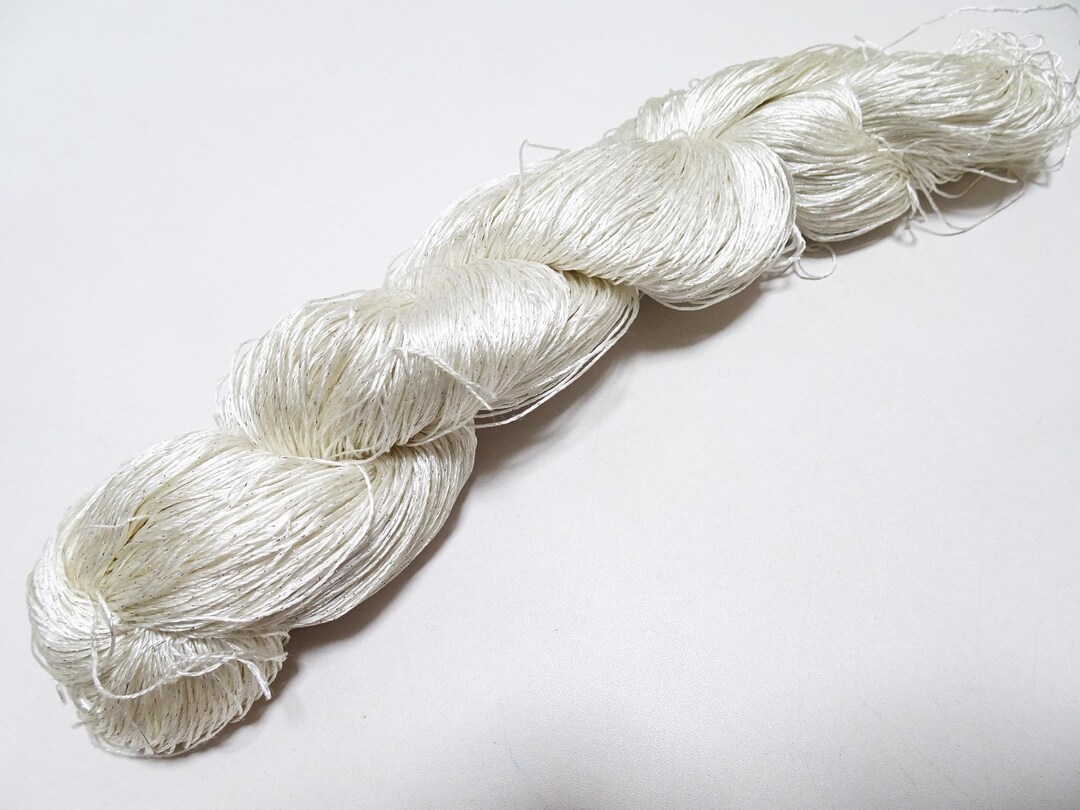 Delicate Silk Thread Japanese Vintage High Class Rare Silk Thread Mixture of Silver ...