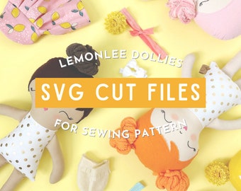 SVG Cut Files for Original LemonLee Dollies Sewing Pattern - Digital Download