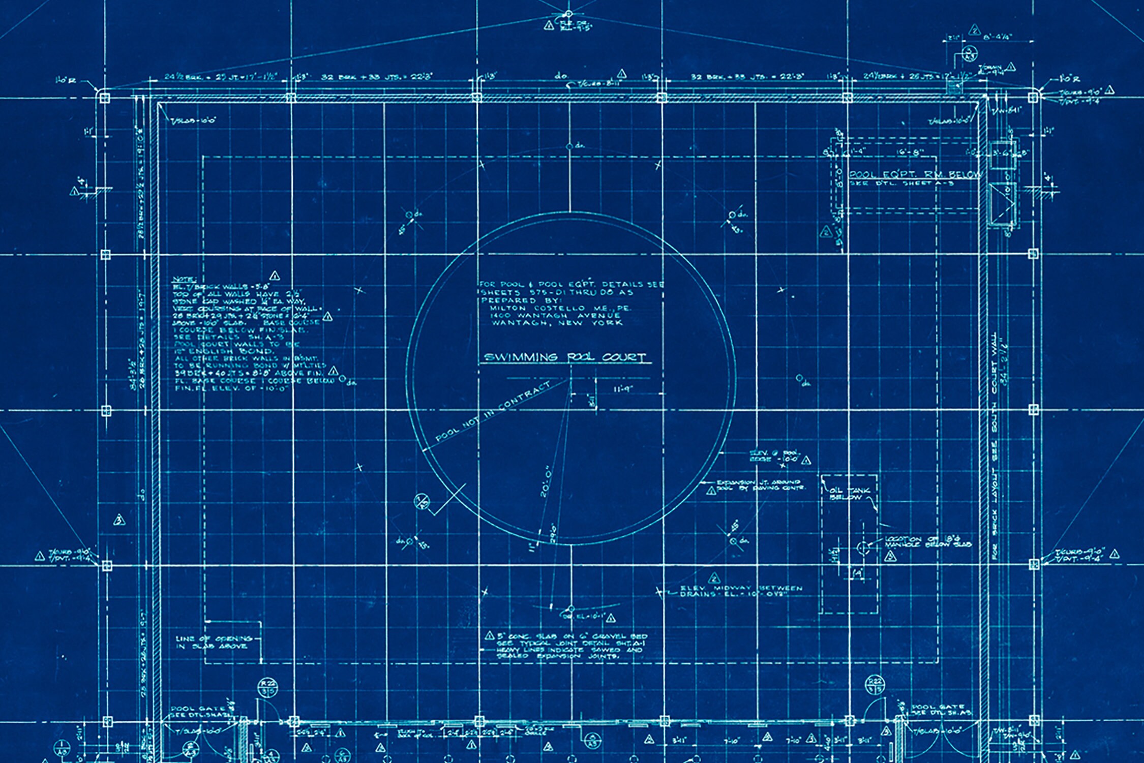 Mies Van Der Rohe Blueprint, 4000 N. Charles Baltimore, 1964, Lower ...