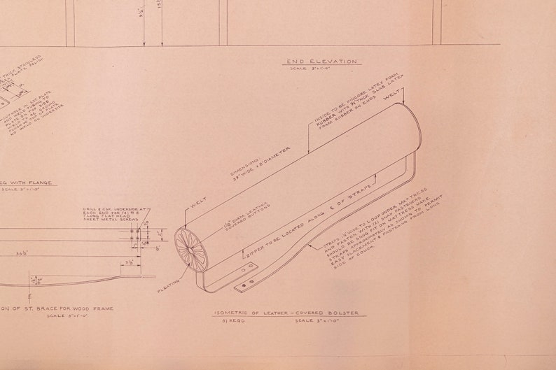 Mies van der Rohe Design Drawing, Couch image 5