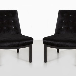 Set of Edward Wormley for Dunbar Slipper Chairs in Brazilian Cowhide