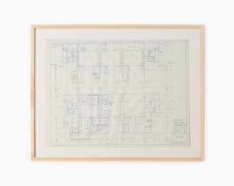Mies van der Rohe Blueprint, One Illinois Center 111 E. Wacker Chicago, 1968