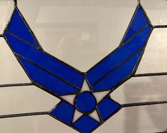 Símbolo de la Fuerza Aérea en vitral, 8x10