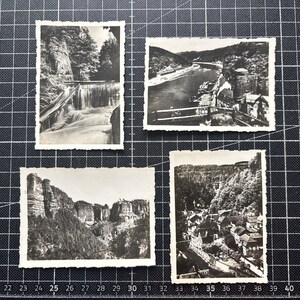 Heleboel 10 vintage albumfotokaarten Boheems Zwitserland