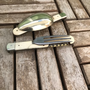 Picnic travel cutlery antique collector&#39;s item around 1900