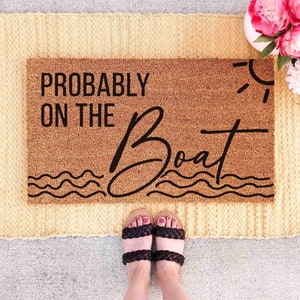 Lake Home Gift Lake House Doormat Boat Doormat Lake Home Doormat Boat Welcome Mat Summer Home  Decor Lake House Decor Lake Home Boat Decor