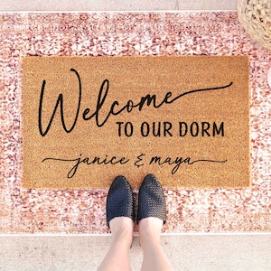 Gift Dorm Gift College Gift for College Student Gift University Doormat Custom Doormat Personalized Welcome Mat Custom Gift for Dorm Room image 1