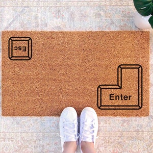 Enter Escape Doormat Keyboard Doormat Nerdy Gift Welcome Mat Cool Welcome Mat Nerd Unique Door Mat Unique Doormat Computer Gift Programmer