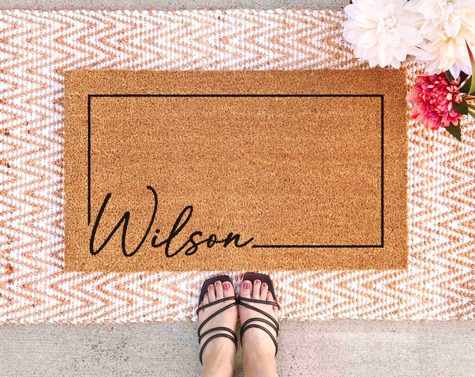 Doormat Custom Doormat Personalized Doormat with Name Doormat Last Name Doormat Family Name Door Mat Custom Welcome Mat Last Name Mat Custom