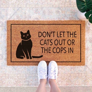 Doormat Cat Doormat Funny Doormat Custom Doormat Unique Cat Gift Unique Gift for Cat Lovers Gift Funny Door Mat Personalized Decor Funny Mat