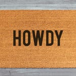 Howdy Doormat Howdy Door Mat Howdy Welcome Mat Howdy Mat Etsy