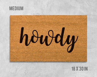 Howdy Doormat Etsy