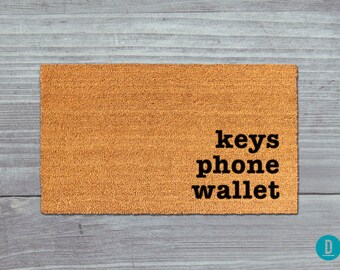 Phone Wallet Keys Doormat Etsy