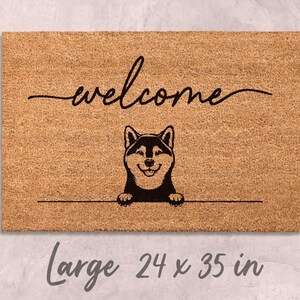 Shiba Inu Door Mat: Cute Dog Design (Natural Coir, Latex) image 4