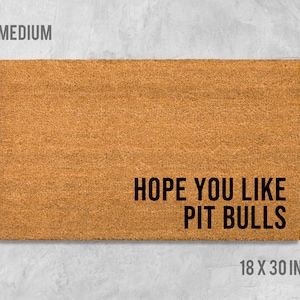 Doormat Pit Bull Door Mat Pit Bull Gift Pit Bull Custom Dog Doormat Custom Dog Door Mat Custom Door Mat Personalized Doormat Dog Welcome Mat