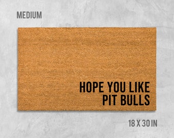 Doormat Pit Bull Door Mat Pit Bull Gift Pit Bull Custom Dog Doormat Custom Dog Door Mat Custom Door Mat Personalized Doormat Dog Welcome Mat