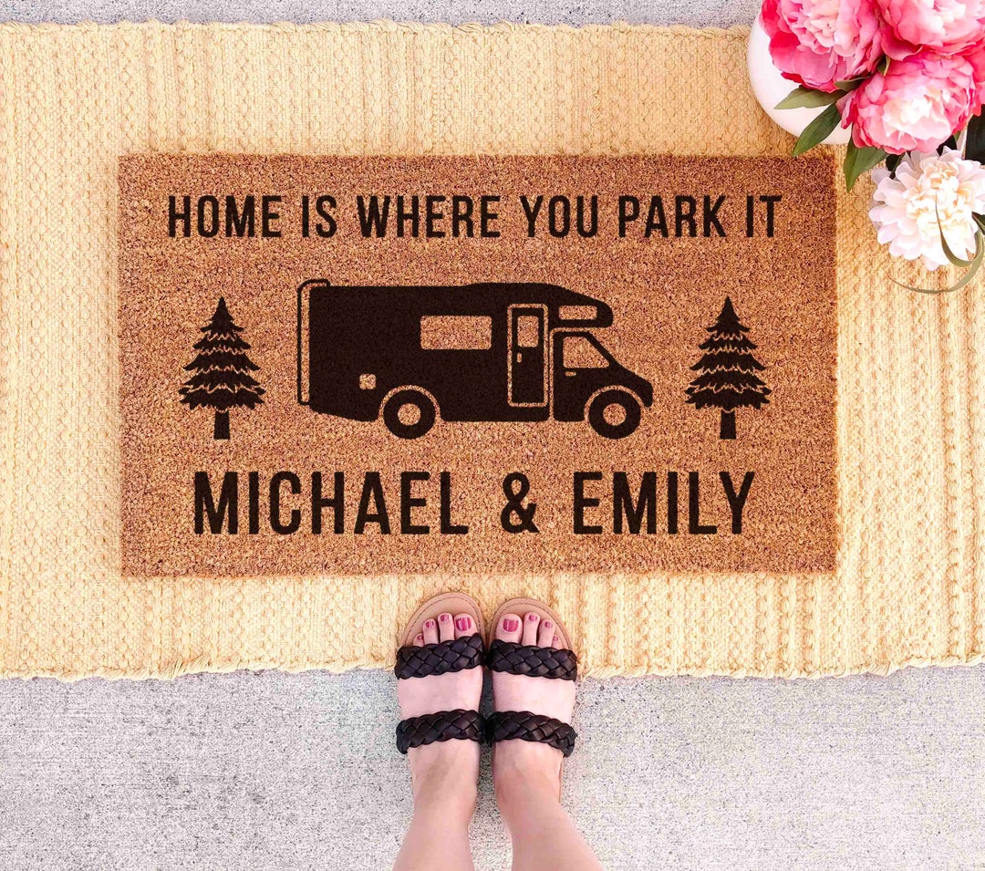 Camping Doormat Camping Decor RV Doormat RV Decor for Campervan Decor for RV Door Mat Camping