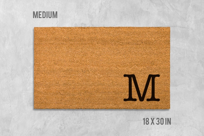 Custom Initial Doormat Custom Family Doormat Custom Last Etsy