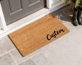 Custom Welcome Mat: Funny or Personalized Text - Gift Doormat