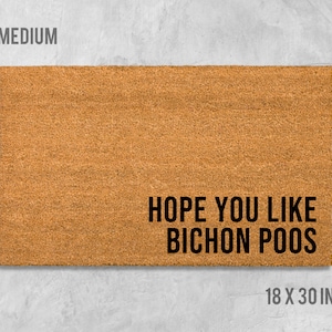 Hope You Like Bichon Poos Doormat, Bichon Poo Doormat, Dog Doormat, Dog Mat, Dog Gift, Bichon Poo Gift, Birthday Gift, Housewarming Gift