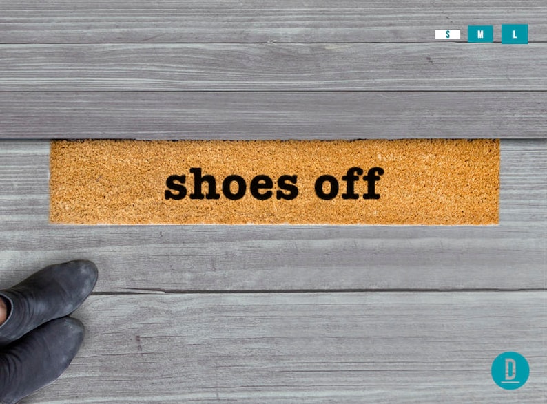 Shoes off Skinny Doormat Shoes off Door Mat Shoes off Etsy