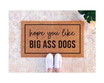 Dog Lover Doormat, Funny, Welcome Mat (Natural Coir)