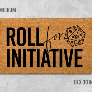 Roll for Initiative Doormat, Dungeons and Dragons Doormat, D&D Doormat, DND Doormat, DND Gift, Roll Initiative, Birthday Gift, Wedding Gift