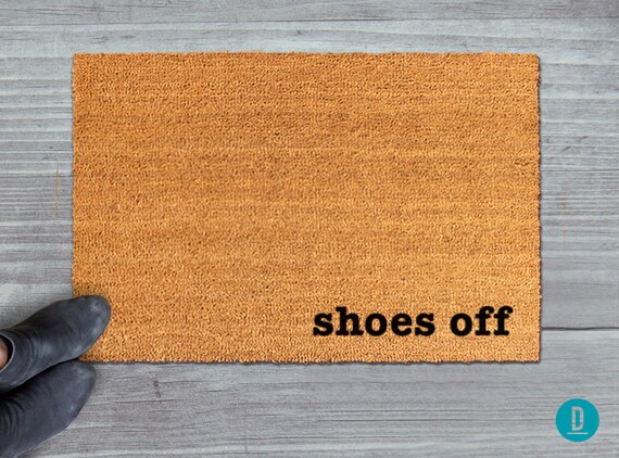 Shoes Off Doormat Shoes Off Door Mat Shoes Off Mat Shoes Etsy