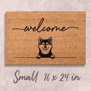 Shiba Inu Door Mat: Cute Dog Design (Natural Coir, Latex) image 5