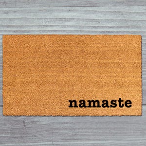 Namaste Doormat, Namaste Door Mat, Namaste Welcome Mat, Yoga Doormat, Hindu Door Mat, Yoga Welcome Mat, Yoga Mat, Yoga Door Mat, Namaste Mat