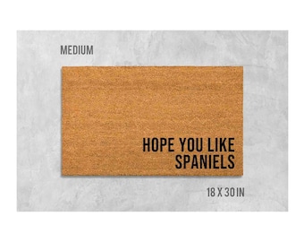 Funny Spaniel Doormat - Natural Coir,Latex Door Mat